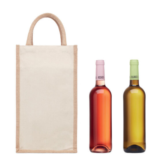 CAMPO DI VINO DUO Juta boros táska két palackhoz